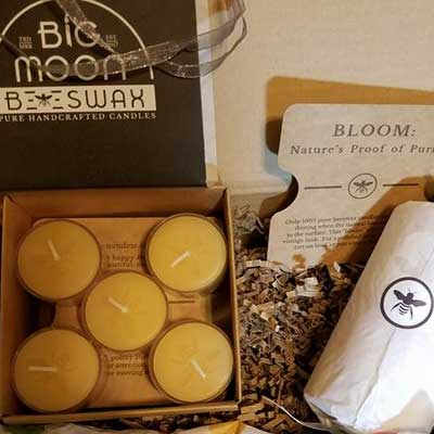 Peggy Sue says her beeswax candles from Big Moon Beeswax are absolutely awesome.