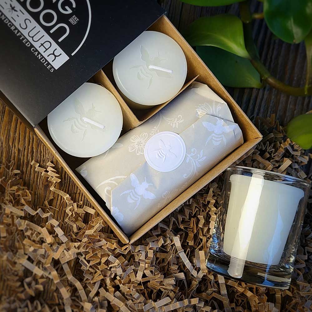 'Silver Linings' Beeswax Votive Gift Set