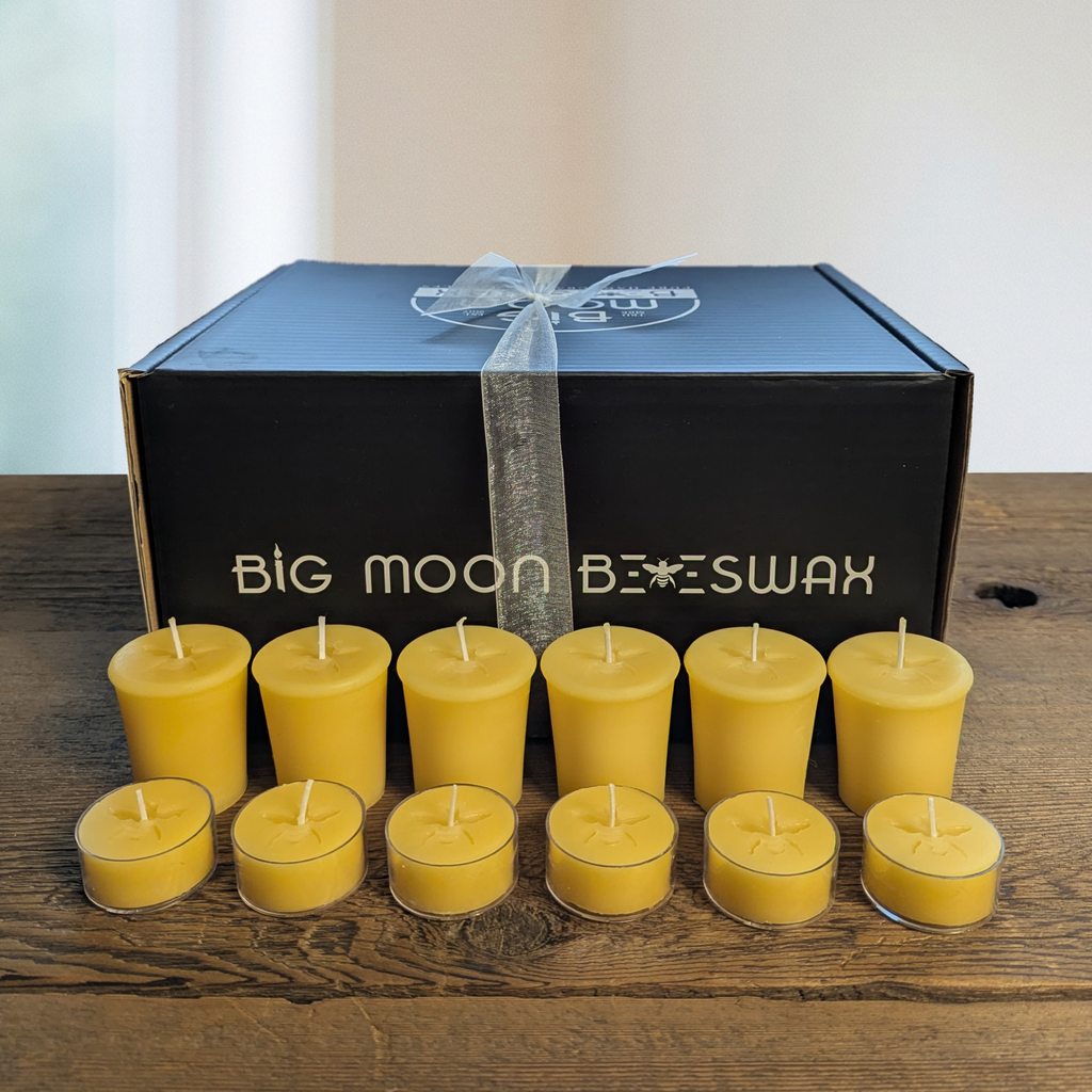 Bee Cozy Beeswax Tea Light & Votive Gift Set