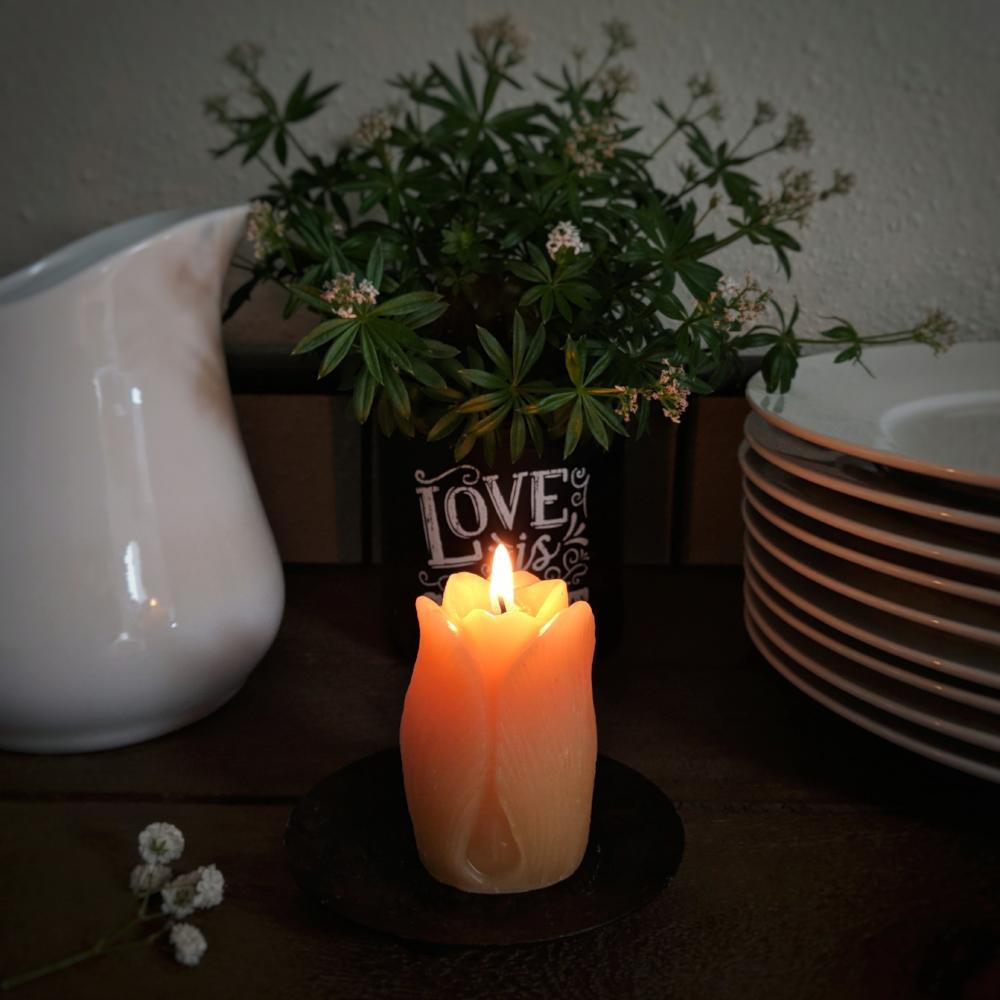 Beeswax Mini Pillar Tulip - Big Moon Beeswax